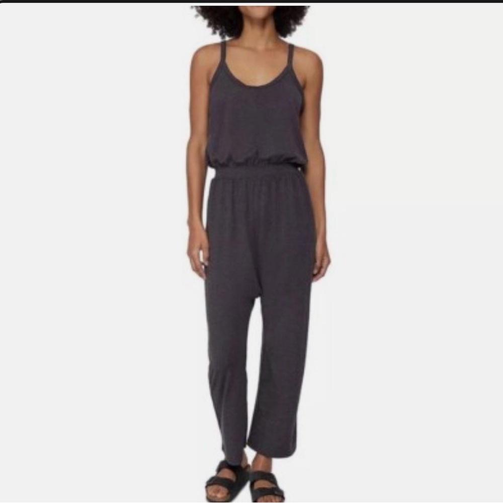 Spiritual Gangster Charcoal Gray Sleeveless Jumpsuit